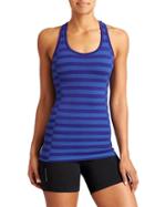 Athleta Womens Rev Up Stripe Tank Size L - Sapphire Blue/geode Blue