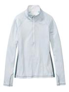 Athleta Womens Sierra Thermal Herringbone Half Zip Size Xs - White Herringbone