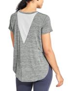 Athleta Womens Utopia Tee Size L - Grey Heather