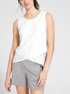 Athleta Womens Linen Criss Cross Tank Bright White Size Xs