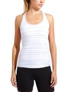 Athleta Womens Multi Stripe Chi Tank Size L Tall - Bright White