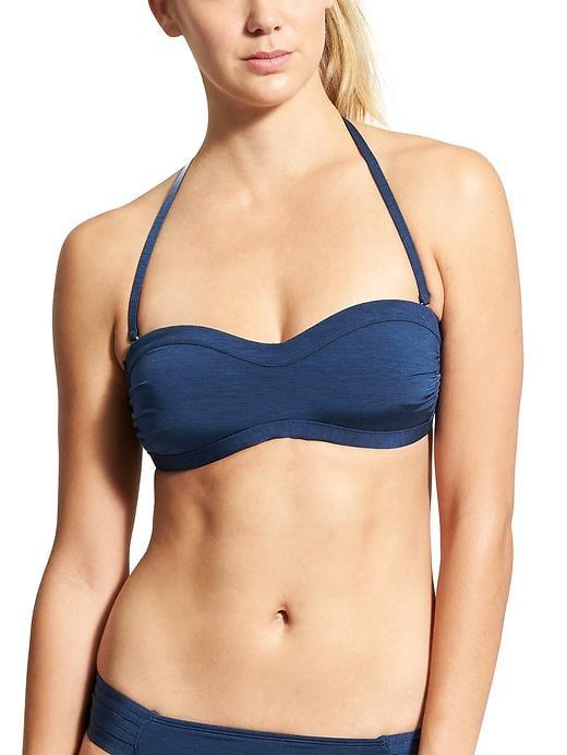 Athleta Womens Aqualuxe Bandeau Bikini Size L - Prussian Blue
