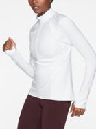 Athleta Womens Run Free Half Zip Bright White Size L