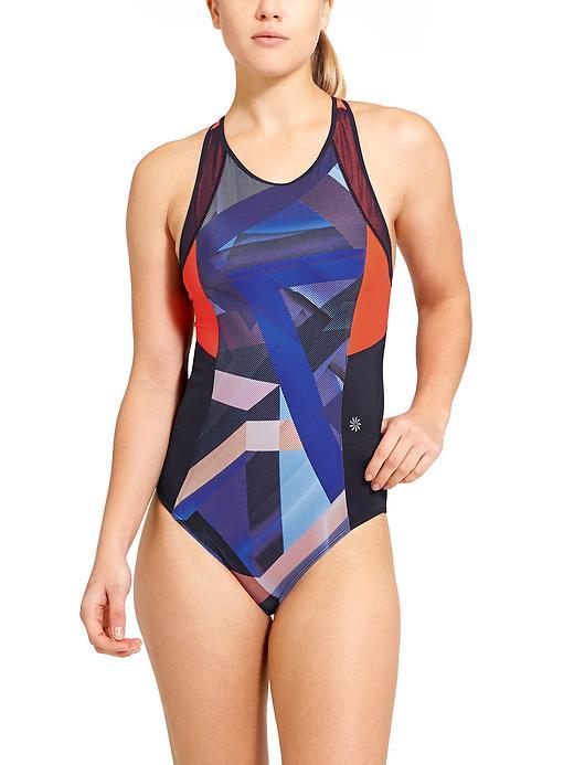 Athleta Womens Bondi One Piece Size L - Dress Blue