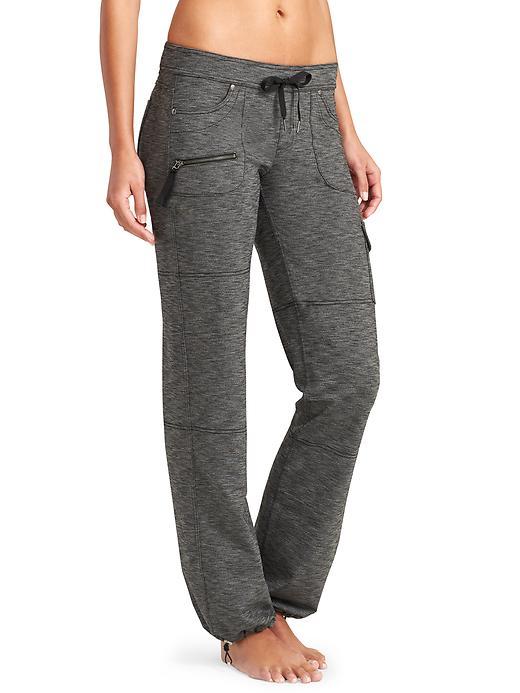 Athleta Womens Bettona Boyfriend Pant Size M Tall - Black Heather