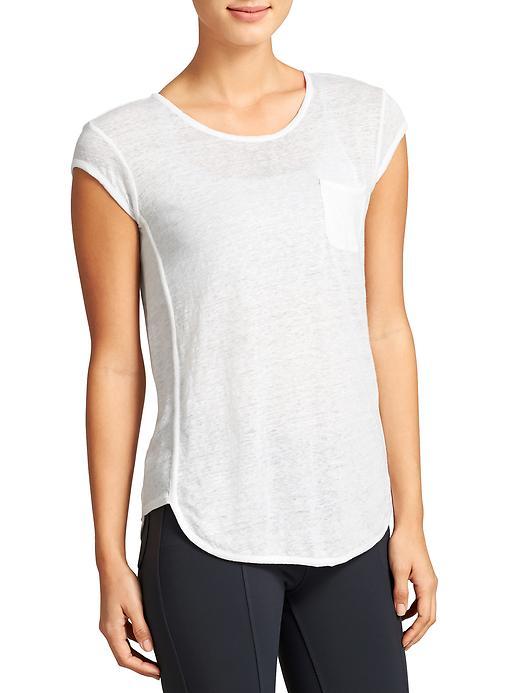Athleta Womens Newport Tee Size L - Bright White