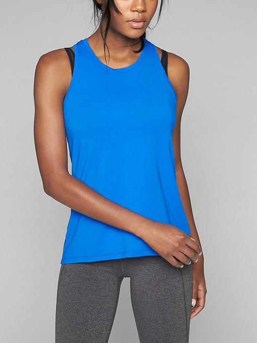 Athleta Womens Power Up Tank Size L Tall - Boogaloo Blue
