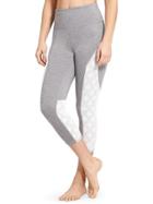 Athleta Womens High Rise Lace Chaturanga Capri Size L Tall - Cobblestone Grey Heather