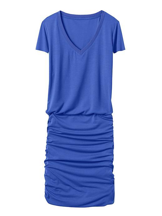 Athleta Womens Topanga V-neck Dress Size M Tall - Cerulean Blue