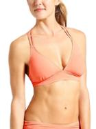 Athleta Womens Cross Strap Bikini Size L - Sunset Glow