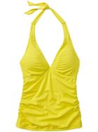 Athleta Womens Shirrendipity Halter Tankini Size S - Aloha Yellow