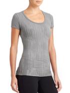 Athleta Womens Ikat Pure Tee Size L - Slate Grey
