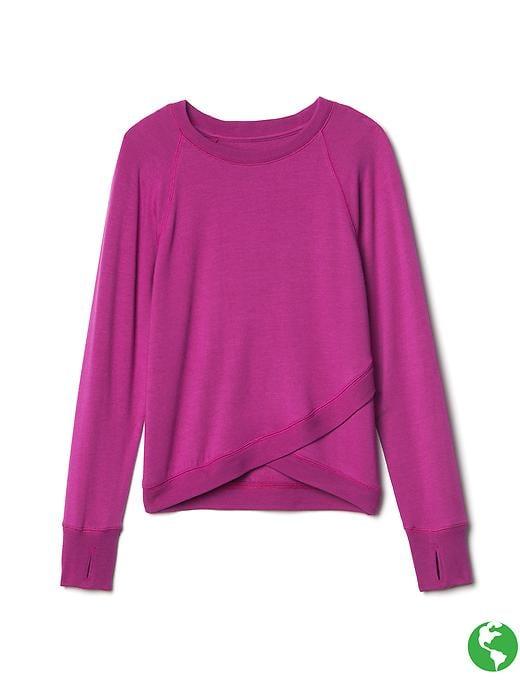 Athleta Criss Cross My Heart Sweatshirt Size L/12 - Electric Fuchsia