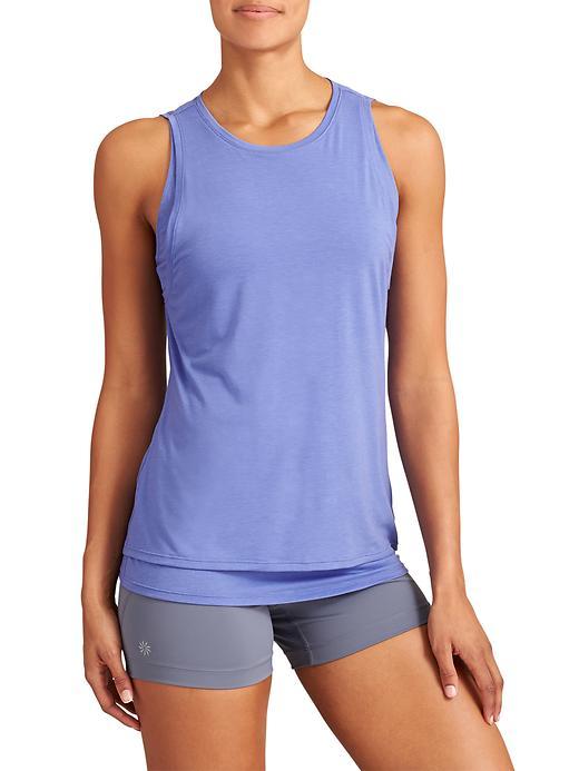 Athleta Womens Essence Double Tank Size 1x Plus - Baja Blue