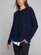 Athleta Womens Wool Cashmere Habitat Sweater Navy Size Xl