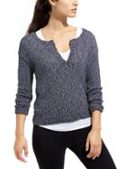 Athleta Womens Weekend Pullover Size L - Dove/navy