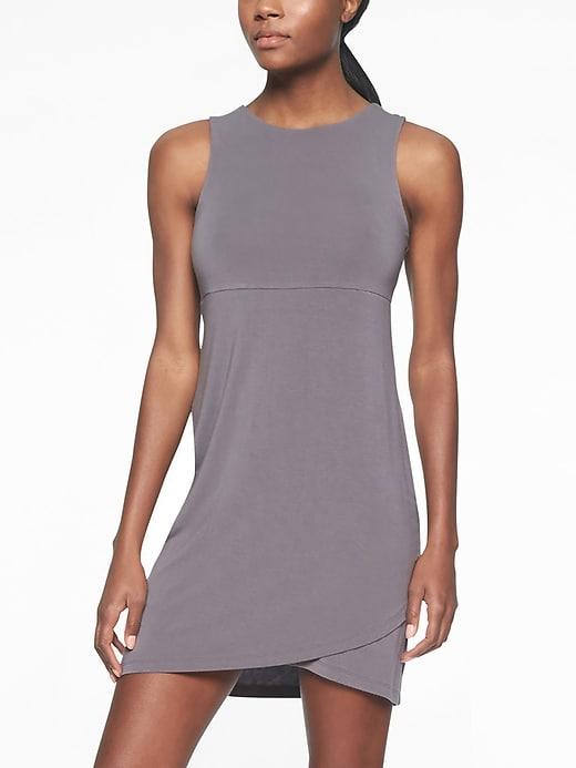 Athleta Womens La Palma Dress Silver Bells Size Xl