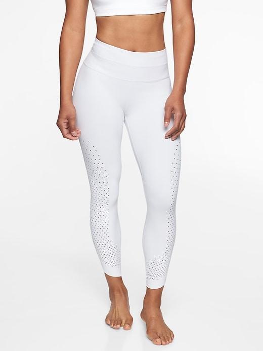 Athleta Womens Fearless Tadasana 7/8 Tight White Size Xl
