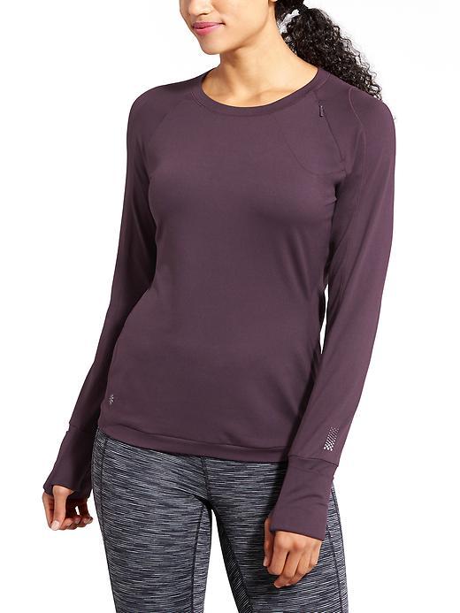 Athleta Womens Superluxe Top Size L - Wild Raisin