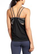 Athleta Womens Stripe Invigorate Tank Size L - Black