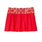 Athleta Martina Shirred Band Swim Skirt - Saffron Red