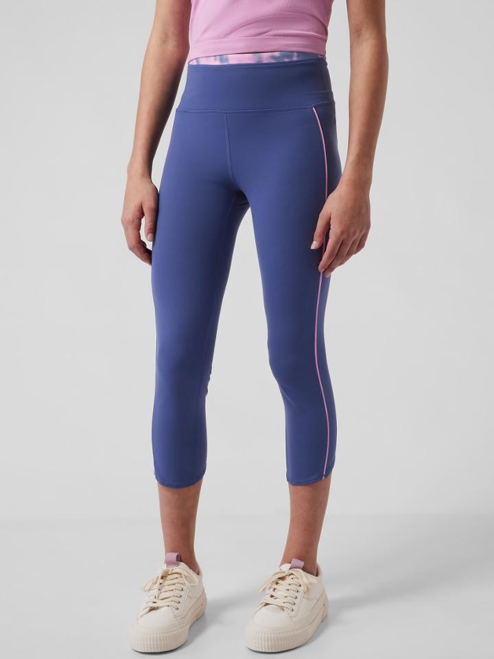 Athleta Girl High Rise Chit Chat Piped Capri