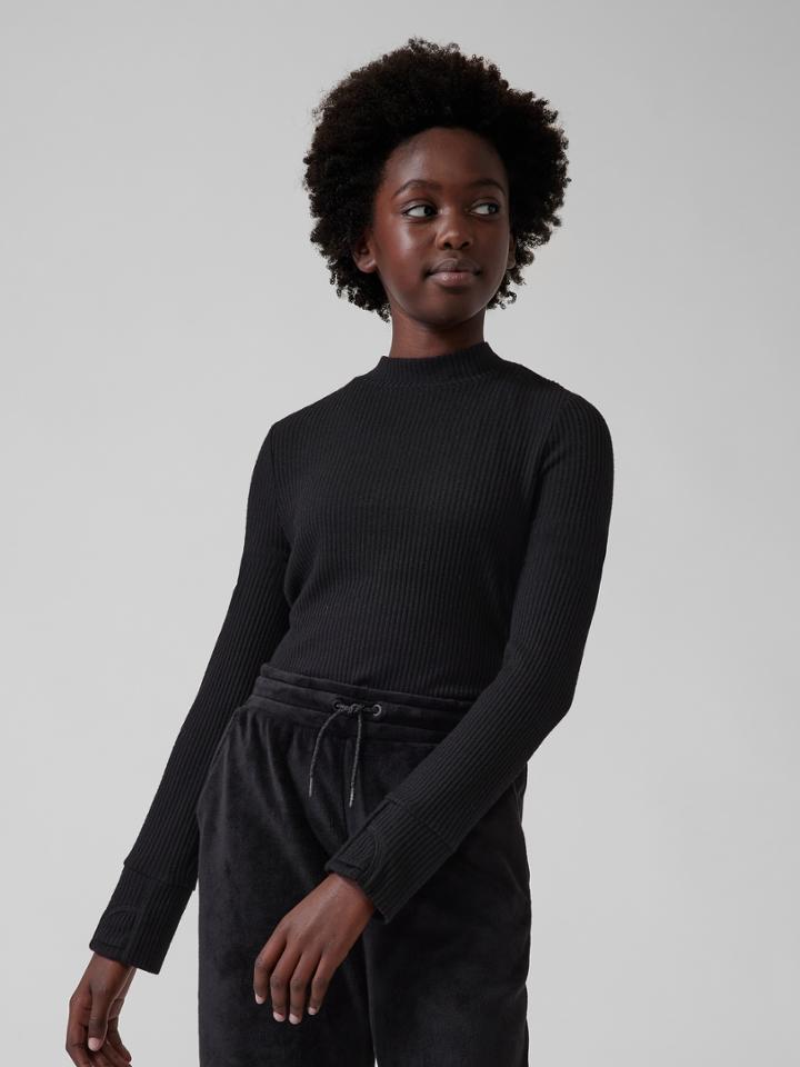 Athleta Girl You Rock Mock Neck Top