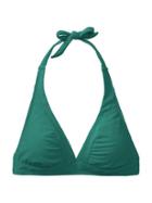 Athleta Womens Shirrendipity Halter Bikini Top Size S - Emerald Green