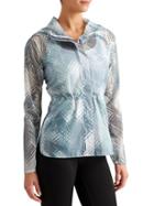Athleta Womens Lava Hype Run Jacket Size L - Bright White Print