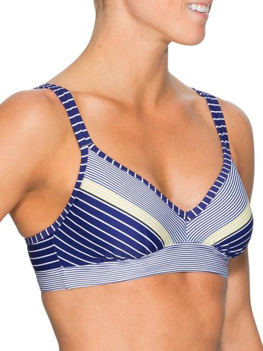 Athleta Womens Capitola Bikini Size 38b/c - Amalfi Blue Stripe