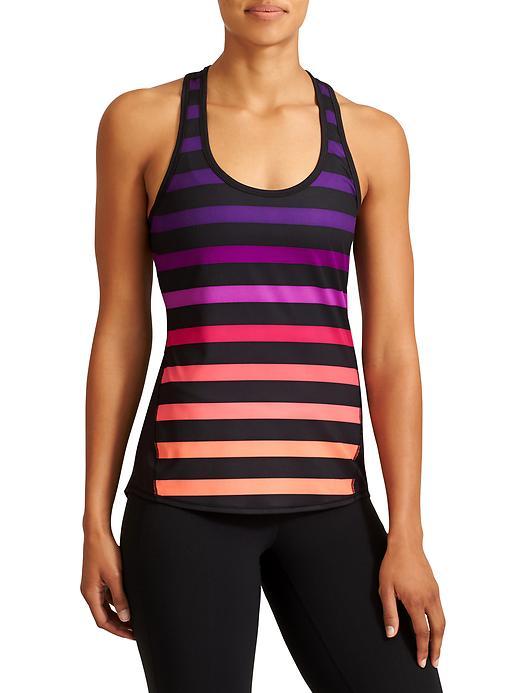 Athleta Womens Chi Tank Bold Stripe Size L - Majestic Purple