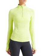 Athleta Womens Fastest Track Half Zip Size L - Sour Apple Heather