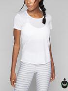 Athleta Womens Shadow Stripe Chi Tee Size Xl Tall - Bright White