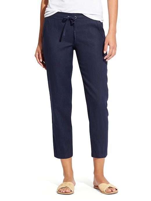 Athleta Womens Linen Ankle Pant Size 0 - Navy