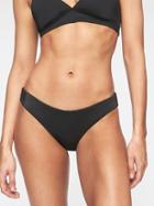 Athleta Womens High-cut Leg Reversible Bikini Bottom Black/ Dress Blue Size M