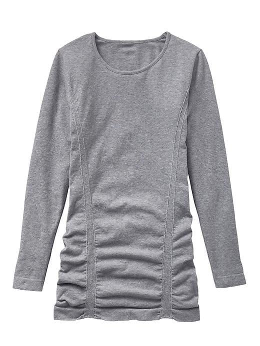 Athleta Womens Breathe Long Sleeve Top Size L - Grey Heather
