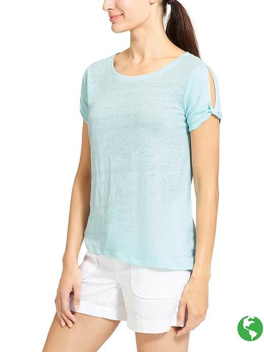 Athleta Womens Zephyr Tee Size L - Blue Tint