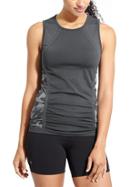 Athleta Womens Camo Fastest Track Muscle Tank Size L - Cobblestone Grey