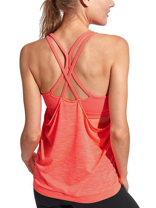 Athleta Womens Shadow Stripe Energize Tank Size Xl - Ember Orange