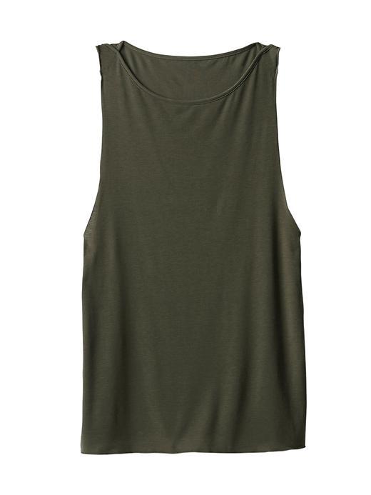 Athleta Womens Essence Low Arm Tank Size L - Forest Green