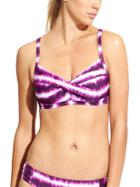 Athleta Womens Del Mar Twister Bikini Size 32d/dd - Jazzy Purple