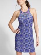 Athleta Womens Millefiori High Neck Swim Dress Size 32b/c - Milefiore