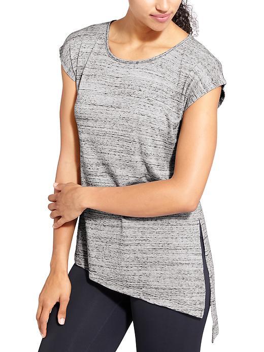 Athleta Womens Side Tie Tee Size L - Grey