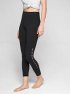 Athleta Womens High Rise Peekaboo 7/8 Tight Size L Tall - Black