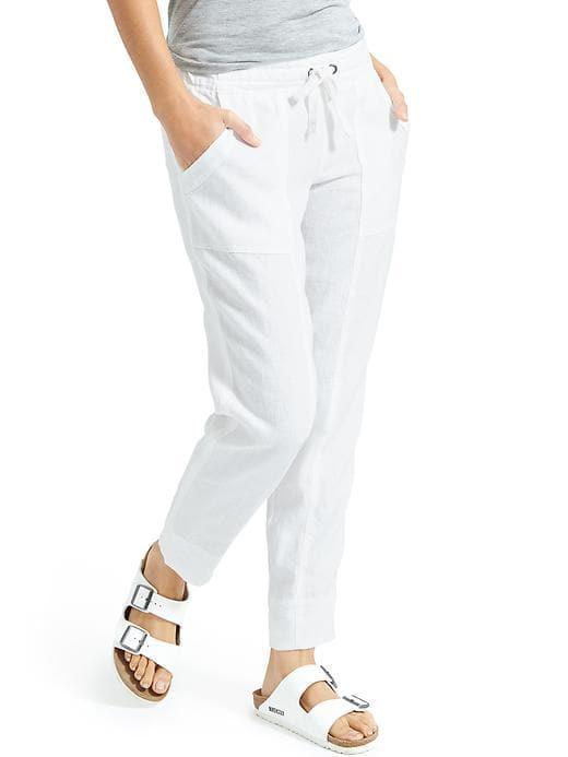 Athleta Womens Linen Ankle Pant White Size 6