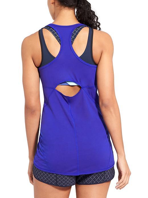 Athleta Womens Cutout Repetition Tank Size L - Vibrant Cobalt