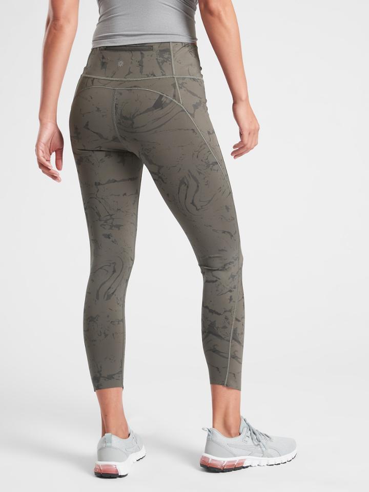 Velocity Stash Pocket Marble 7/8 Leggings
