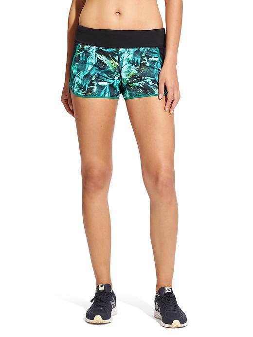 Athleta Womens Napali Track This Run Short Size L - Green