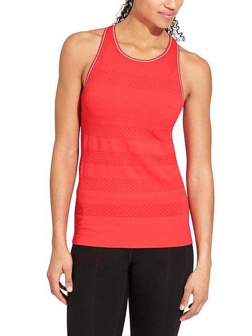 Athleta Womens Pebble Stripe Tank Size L - Coral Quest