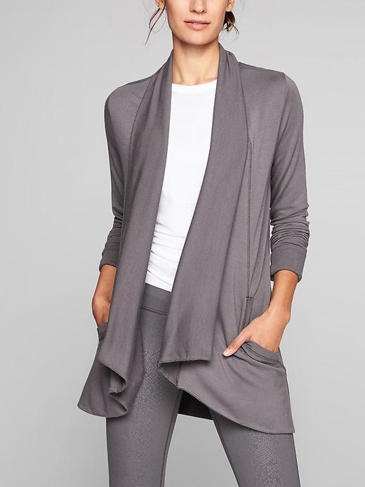 Athleta Womens Pranayama Wrap Silver Bells Size S